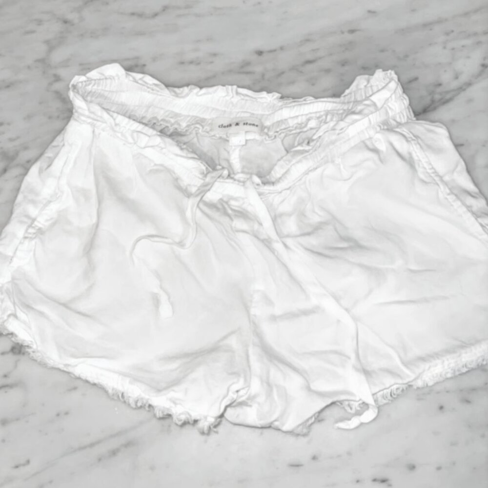 Brand New Women's Cloth & Stone Raw Hem Drawstring Shorts